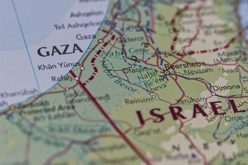Karte des Gaza-Streifens
