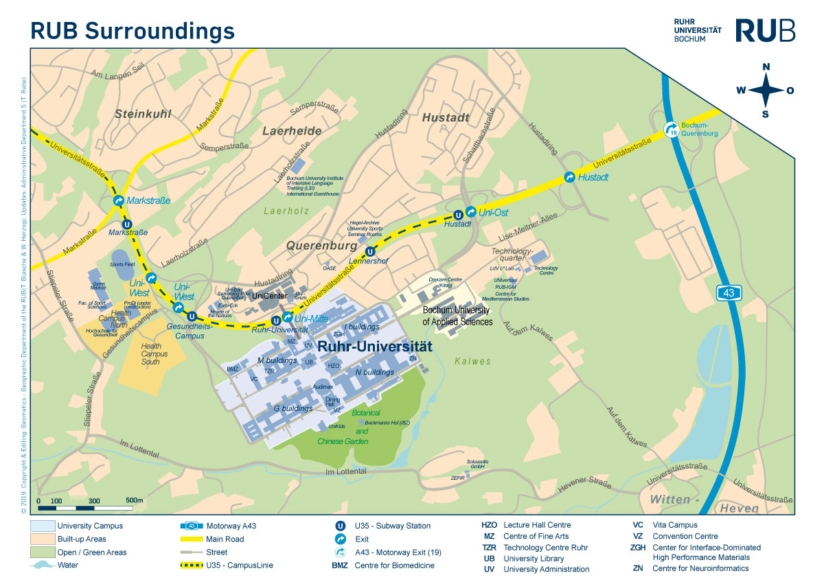 How to reach us by bike RuhrUniversität Bochum