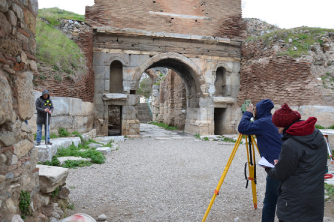 Surveying work at the Lefke-Gate