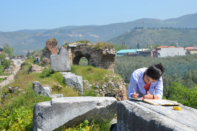 Documentation of the spolia on the city fortification