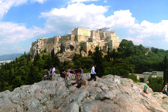 Die Akropolis vom Aeropag gesehen