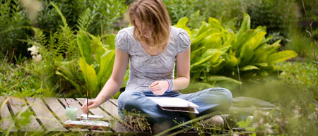 RUB Malen im Botanischen Garten