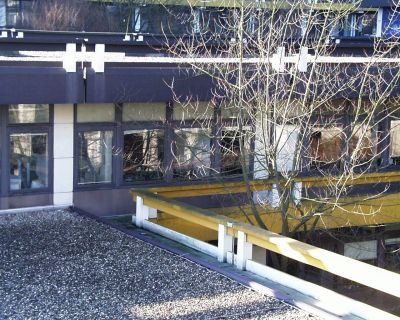 Innenhof des GA-Flachbereichs