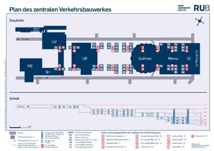 Plan des zentralen Verkehrsbauwerkes