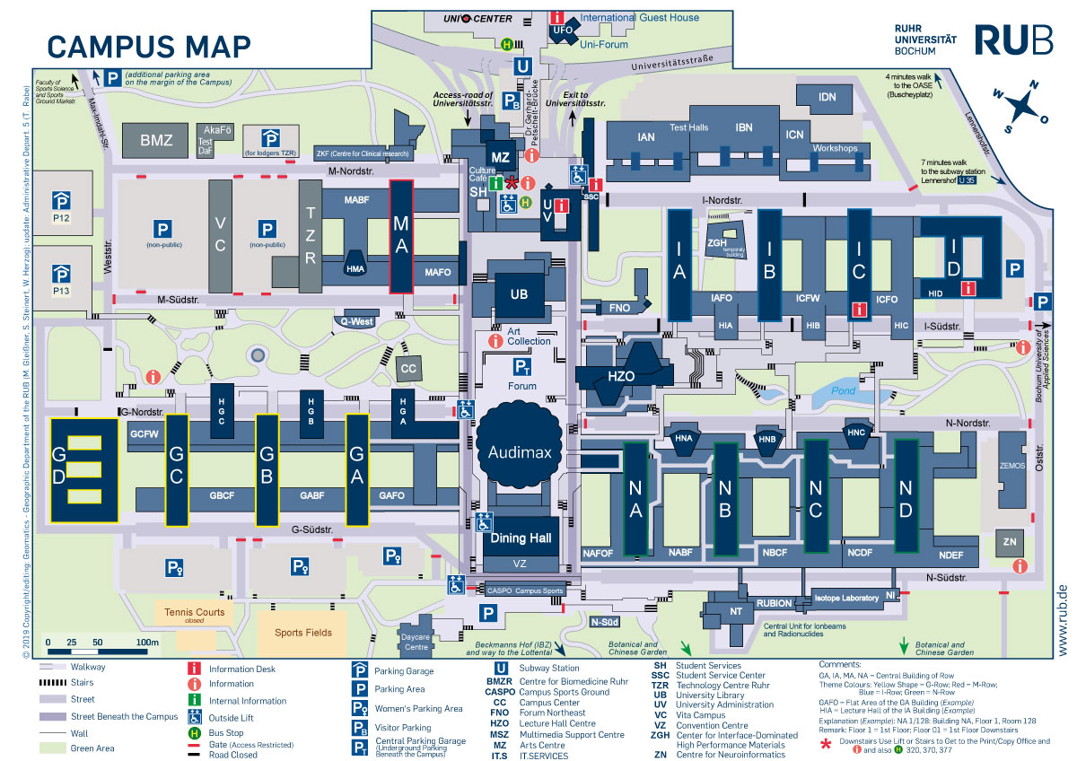 How to reach us by bike RuhrUniversität Bochum