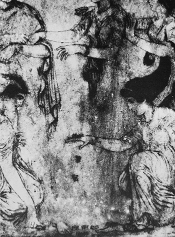 Fig.05: UV image of a section of the marble painting in Fig. 3 (© Volkmar von Graeve) Fig.05: UV image of a section of the marble painting in Fig. 3 (© Volkmar von Graeve)