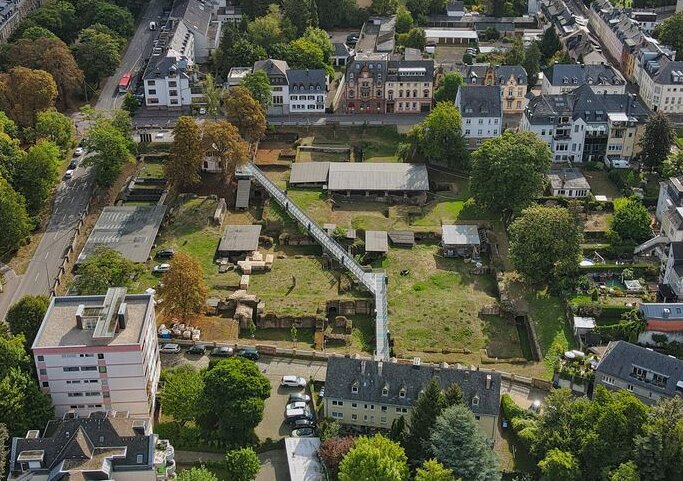 Luftbild der Barabarathermen / © GDKE/Rheinisches Landesmuseum Trier, Foto: Th. Zühmer © GDKE/Rheinisches Landesmuseum Trier, Foto: Th. Zühmer