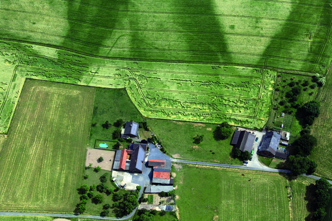 Alpen-Drupt: Roman military encampment visible as crop marks