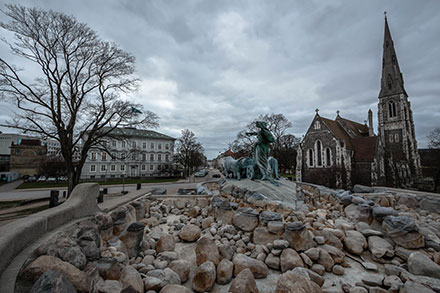 St. Alban's Church und Gefion-Brunnen in Kopenhagen