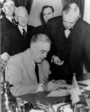 President Roosevelt Signing the Declaration