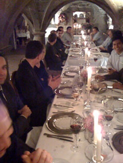 Participants of review meeting enjoying the dinner
