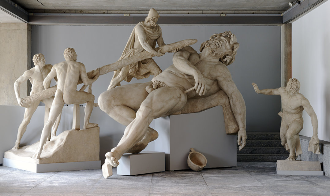 Rekonstuktion der Polyphem-Gruppe aus Kunstmamor