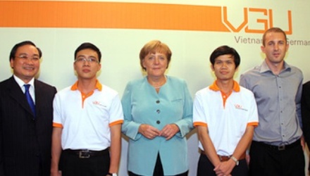 Mrs. Merkel and Binh Duong Nguyen