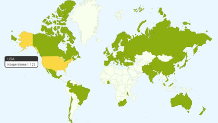 Worldmap of cooperations