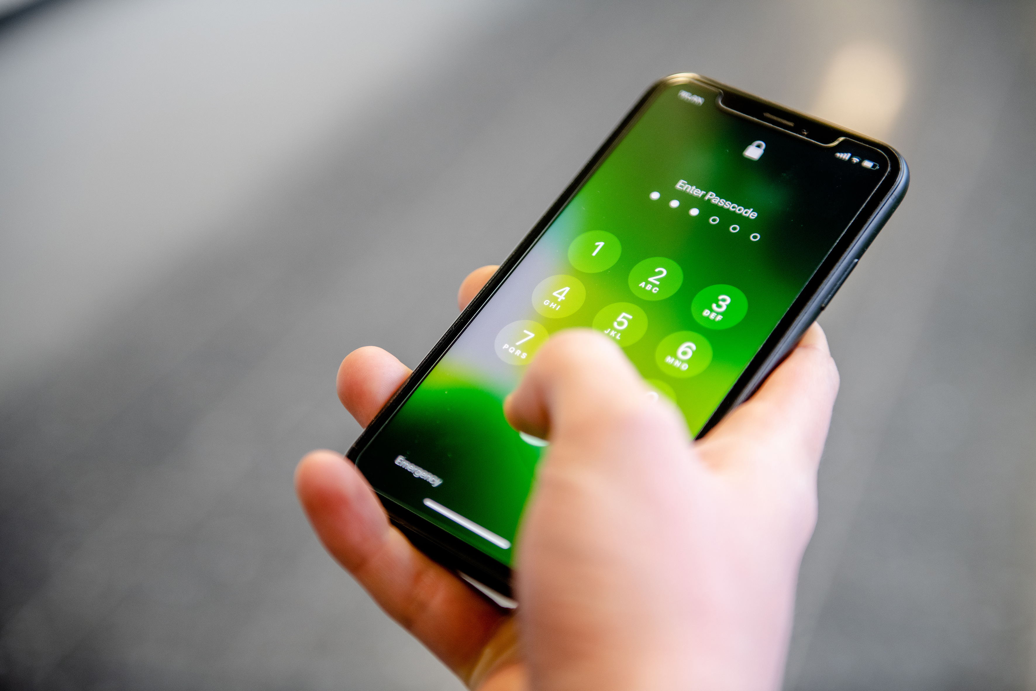 PIN-Eingabe am Smartphone