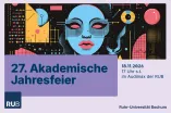 Grafik: 27. Akademische Jahresfeier, 18.11.2026, 17 Uhr s.t. im Audimax der Ruhr-Universität Bochum