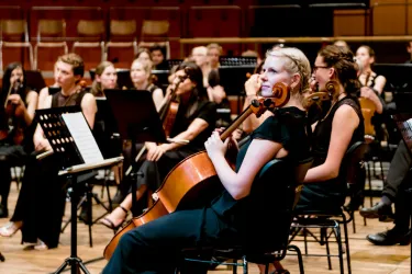 Vor dem Konzert: Musikerinnen