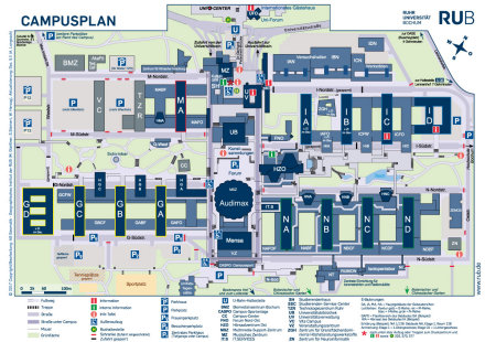 Lageplan der Ruhr-Universität Bochum